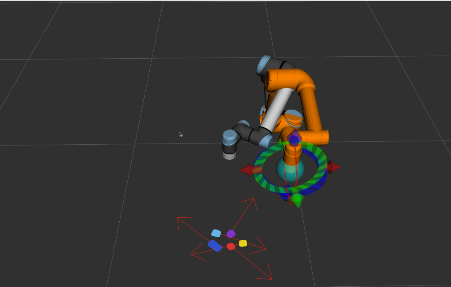 Point cloud with detected brick poses
